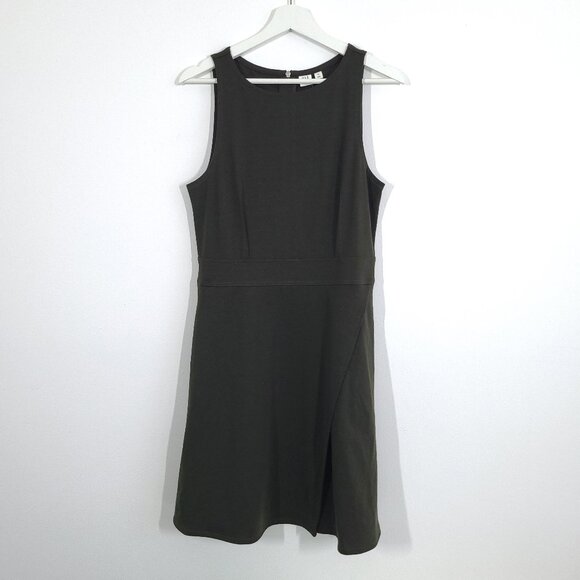 GAP Green Ponte Sleeveless Wrap Front Dress - Picture 1 of 7